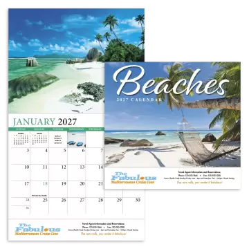 Beaches Appointment Wall Calendar - Stapled
